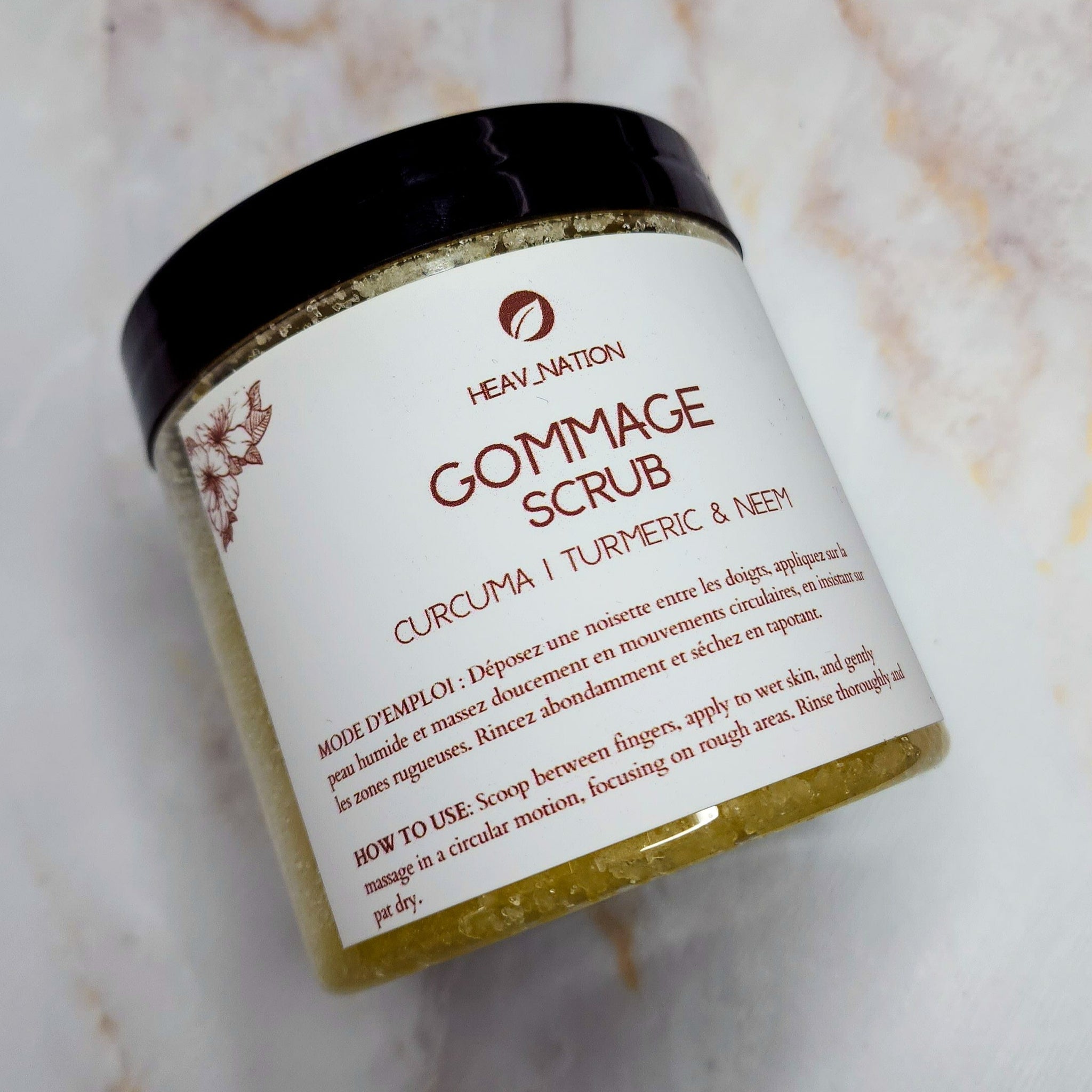 Gommage Corps à La Curcumine Et Sel De Mer 500 ML - Naturel à 99,2% - Marque Nikki